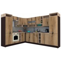 Bucatarie de Colt COSSY NEW ST. 230-310 Wenge / Decor K365